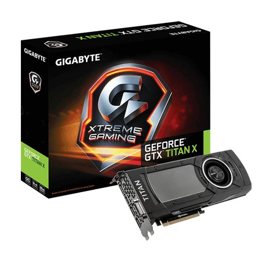 Image de Gigabyte NVIDIA GeForce GTX TITAN X 12GB NVIDIA GeForce GTX TITAN X 12Go (GV-NTITANXXTREME-12GD-B)