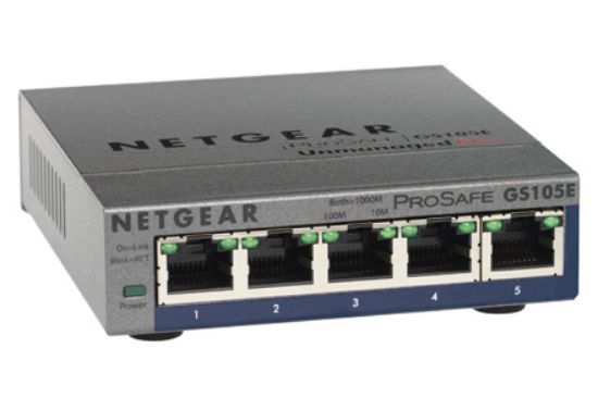 Image de Netgear GS105PE Non-géré L2 Gigabit Ethernet (10/100/1 ... (GS105PE-10000S)