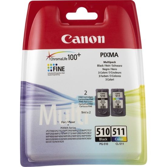 Image de Canon PG-510 / CL-511 cartouche d'encre 2 pièce(s) Original ... (2970B011)