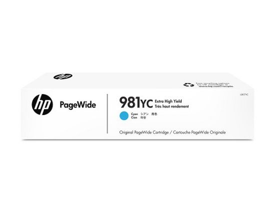 Image de HP 981YC Extra High Yield Cyan Original PageWide Cartridge cartouche d'encre (L0R17YC)