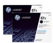 Image de HP 87X LaserJet, lot de 2 cartouches de toner grande capacité authentiques, noir (CF287XD)