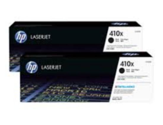 Image de HP 410X LaserJet, lot de 2 cartouches de toner grande capacité authentiques, noir (CF410XD)