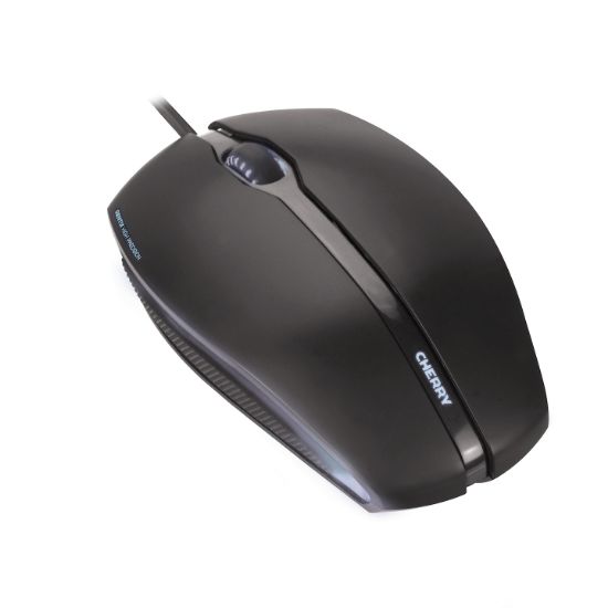 Image de CHERRY GENTIX CORDED ILLUMINATED MOUSE, Souris rétroéclairée, noir, USB (JM-0300)