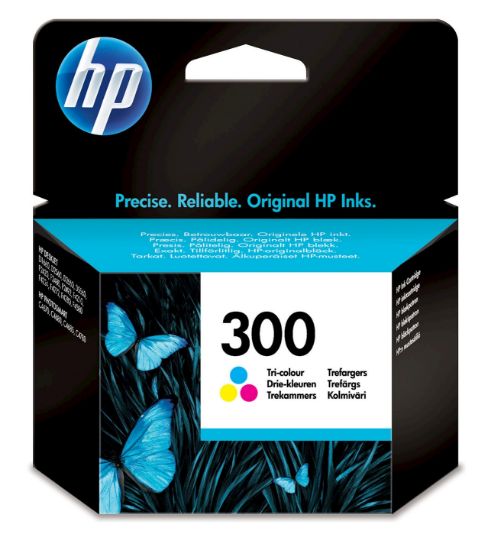 Image de HP 300 cartouche d'encre trois couleurs authentique (CC643EE)