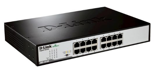 Image de D-Link commutateur réseau Non-géré Noir, Métallique (DGS-1016D/E)