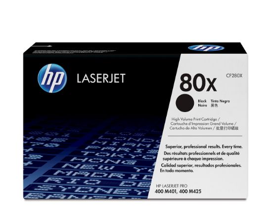Image de HP 80X toner LaserJet noir grande capacité authentique (CF280X)