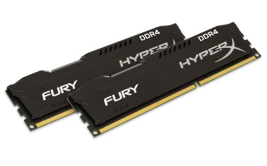 Image de HyperX FURY Memory Black 16GB Kit (2x8GB) DDR4 2400MH ... (HX424C15FBK2/16)
