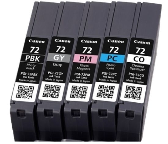 Image de Canon PGI-72 PBK/GY/PM/PC/CO Original Gris, Photo noire, Photo cyan, Photo magenta Multipack 5 pièce(s) (6403B007)