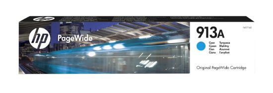 Image de HP 913A Cartouche d’encre cyan PageWide authentique (F6T77AE)