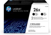 Image de HP 26X LaserJet, lot de 2 cartouches de toner grande capacité authentiques, noir (CF226XD)