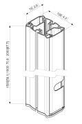 Image de Vogel's T1844 64" Portable flat panel floor stand Argent (7953024)