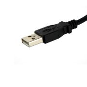 Image de StarTech.com Rallonge de câble USB 2.0 à montage sur panneau / goulotte A vers A de 30cm - F/M - Noir (USBPNLAFAM1)