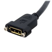 Image de StarTech.com Câble DisplayPort à Montage sur Panneau de 91cm - 4K x 2K - Câble d'Extension DP 1.2 M/F - Câble d'Extension Vidéo DP avec Connecteur DP à Montage sur Panneau - Câb ... (DPPNLFM3)