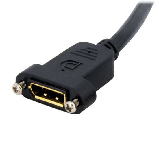 Image de StarTech.com Câble DisplayPort à Montage sur Panneau de 91cm - 4K x 2K - Câble d'Extension DP 1.2 M/F - Câble d'Extension Vidéo DP avec Connecteur DP à Montage sur Panneau - Câb ... (DPPNLFM3)