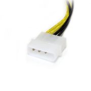Image de StarTech.com Câble adaptateur d'alimentation LP4 vers carte vidéo Express PCI 8 broches de 15 cm (LP4PCIEX8ADP)