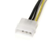 Image de StarTech.com Câble adaptateur d'alimentation LP4 vers carte vidéo Express PCI 8 broches de 15 cm (LP4PCIEX8ADP)