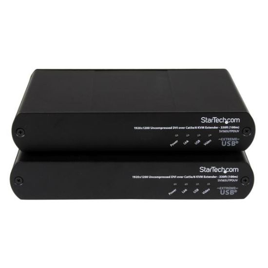 Image de StarTech.com Extendeur de Console KVM USB DVI sur Cat 5e / Cat 6 - Vidéo Non Compressée 1920 x 1200 - 100 m (SV565UTPDUV)