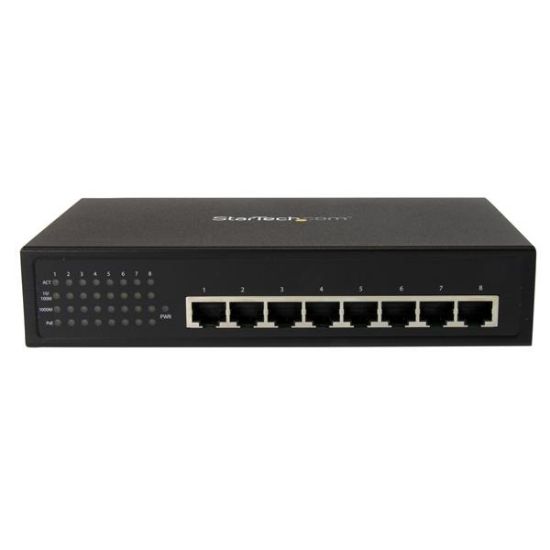 Image de StarTech.com Switch Gigabit Ethernet Industriel 8 Ports Non Géré avec Power over Ethernet - Commutateur 802.3af/at PoE+ (IES81000POE)