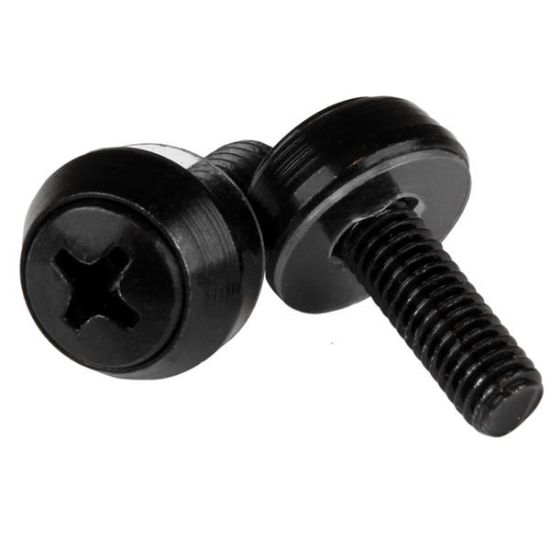 Image de StarTech.com Paquet de 100 vis de montage M5 x 12 mm - Noir (CABSCREWSM5B)