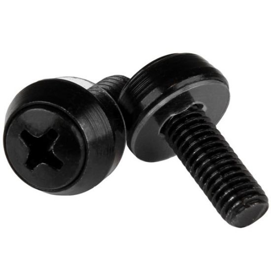 Image de StarTech.com Paquet de 50 vis de montage M6 x 12 mm - Noir (CABSCREWSM6B)