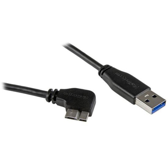 Image de StarTech.com Câble Micro USB 3.0 slim - USB-A vers Micro-B à angle droit de 1 m - M/M (USB3AU1MRS)