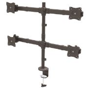 Image de StarTech.com Support de bureau pour 4 écrans - Bras d'écran articulé - Acier robuste (ARMQUAD)