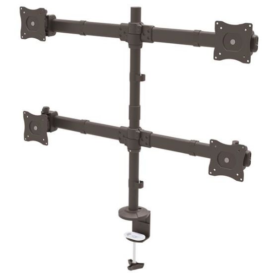 Image de StarTech.com Support de bureau pour 4 écrans - Bras d'écran articulé - Acier robuste (ARMQUAD)