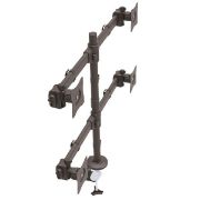 Image de StarTech.com Support de bureau pour 4 écrans - Bras d'écran articulé - Acier robuste (ARMQUAD)