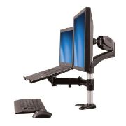Image de StarTech.com Bras d'écran pour un moniteur - Support pour ordinateur portable avec hauteur réglable (ARMUNONB)
