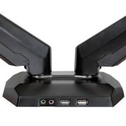 Image de StarTech.com Support de bureau pour 2 écrans avec 2 ports USB et audio passthrough intégrés (ARMSLIMDUO)