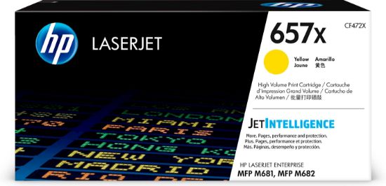 Image de HP Cartouche de toner jaune 657X LaserJet grande capacité authentique (CF472X)