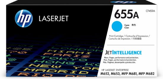 Image de HP 655A Toner LaserJet cyan authentique (CF451A)