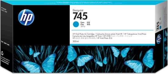 Image de HP Cartouche d'encre DesignJet 745 cyan, 300 ml (F9K03A)