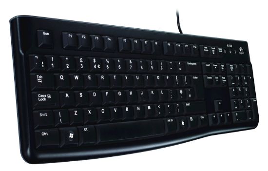 Image de Logitech K120 Corded Keyboard clavier USB QWERTZ Suisse Noir (920-002504)