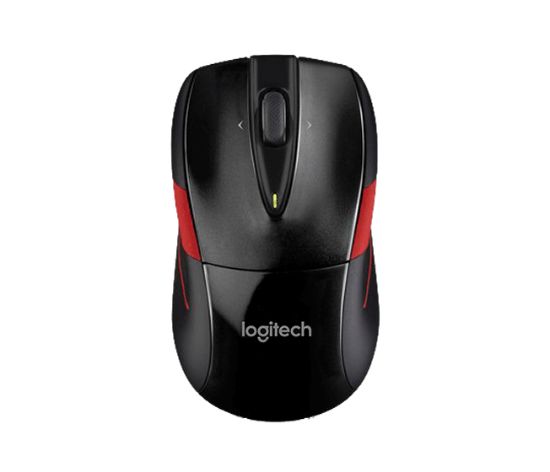 Image de Logitech M525 RF sans fil Optique Ambidextre Noir, Rouge s ... (910-004932)