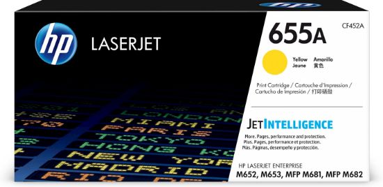 Image de HP 655A Toner LaserJet jaune authentique (CF452A)