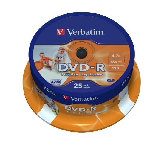 Image de Verbatim DVD vierge 4,7 Go DVD-R 25 pièce(s) (43538)