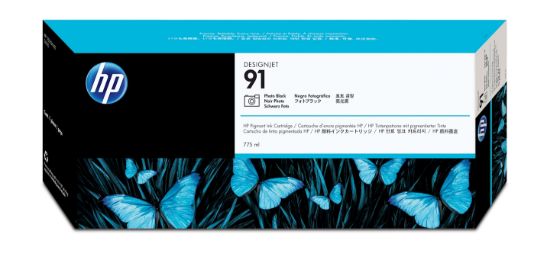 Image de HP 91 DesignJet cartouche d'encre noire photo, 775 ml (C9465A)
