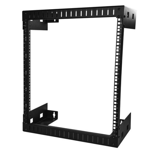 Image de StarTech.com Rack serveur mural 12U - Armoire réseau à cadre ouvert - Profondeur de 30 cm (RK12WALLO)