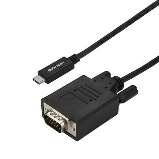 Image de StarTech.com Adaptateur USB-C vers VGA 3m - Câble Vidéo USB Type C vers VGA - 1920x1200/1080p - Compatible Thunderbolt 3 - Convertisseur USB-C à VGA - DP Alt Mode HBR2 - Noi ... (CDP2VGA3MBNL)