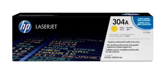 Image de HP 304A toner LaserJet jaune authentique (CC532A)