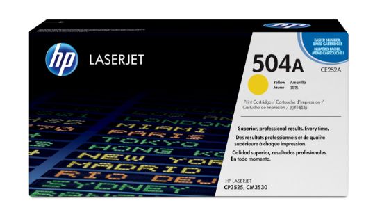 Image de HP 504A toner LaserJet jaune authentique (CE252A)