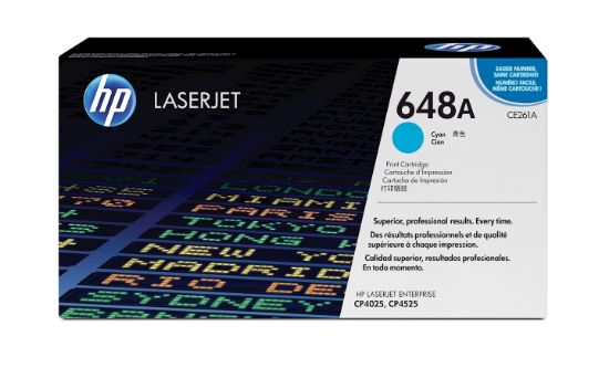 Image de HP 648A toner LaserJet cyan authentique (CE261A)