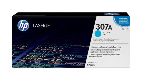 Image de HP 307A toner LaserJet cyan authentique (CE741A)