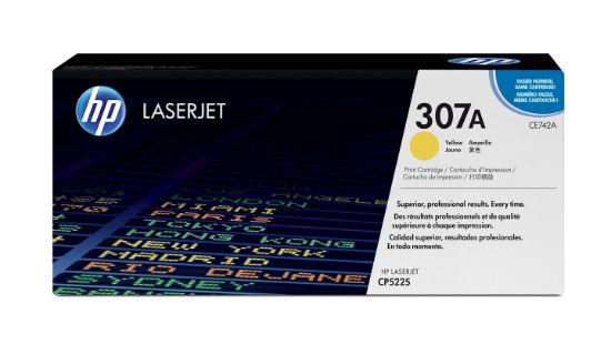Image de HP 307A toner LaserJet jaune authentique (CE742A)