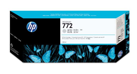 Image de HP 772 cartouche d'encre DesignJet gris clair, 300 ml (CN634A)
