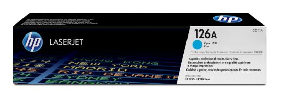 Image de HP 126A toner LaserJet cyan authentique (CE311A)