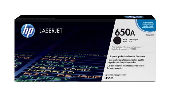 Image de HP 650A toner LaserJet noir authentique (CE270A)