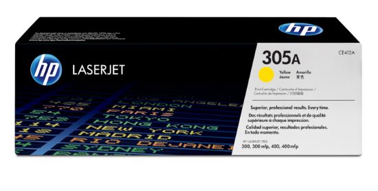 Image de HP 305A toner LaserJet jaune authentique (CE412A)