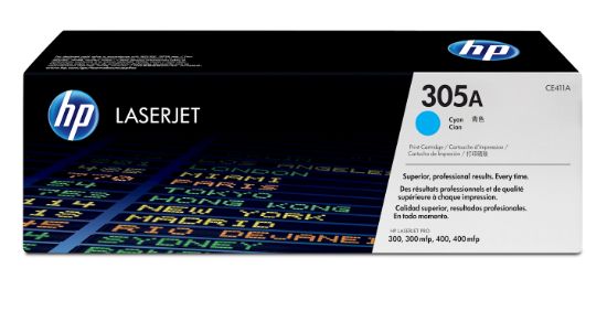 Image de HP 305A toner LaserJet cyan authentique (CE411A)